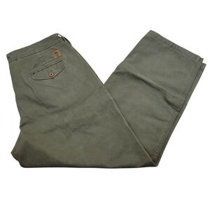 Timberland Mens Olive Green Casual Soft Chino Work Pants Khaki Classic Fit 38x32